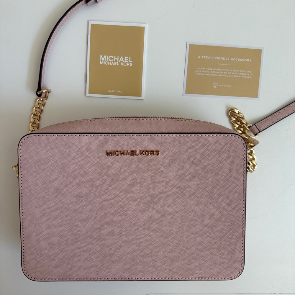 NEW Michael Kors Jet Set East West Crossbody Bag (Soft Pink) 👜